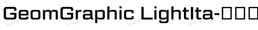 GeomGraphic LightIta字体转换